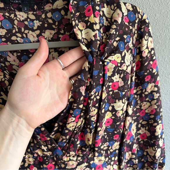 Marc Jacob’s Designer Floral Tie Waist Midi Dress 2 - Picture 3 of 12